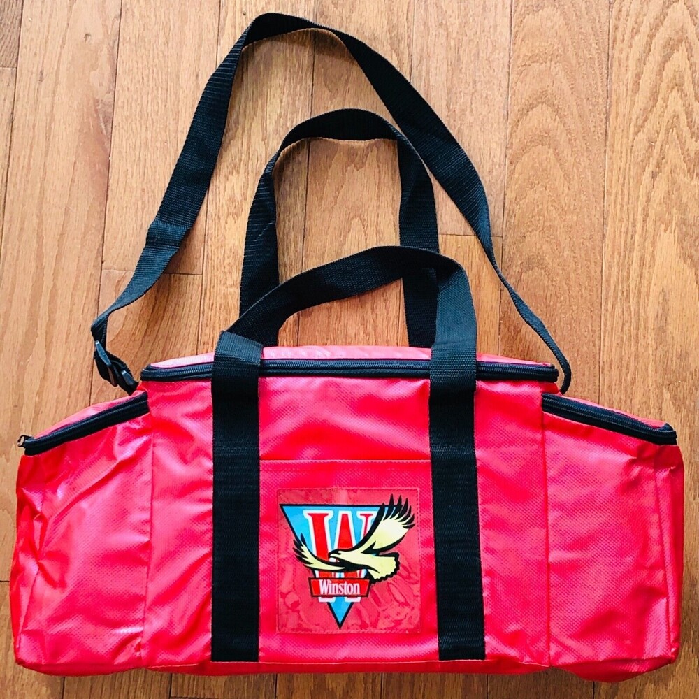 VTG 90's Winston Cigarettes Soft Cooler 18x9x6 Soda Beer Camping Soft Sided